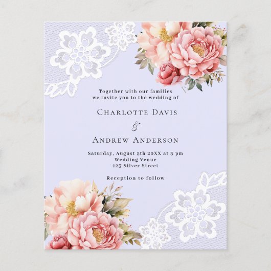 Hochzeitsfeier in Lavendel (Vorderseite)