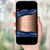 Hochzeitsfeier in Marmor-Rose Einladung