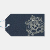 Hochzeitsfeier in Navy Blue Marokko Foto Geschenkanhänger (Rückseite Horizontal)