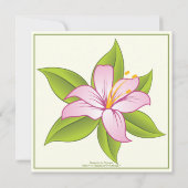 Hochzeitsfeier in Rosa Einladung (Rückseite)