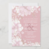 Hochzeitsfeier in Rosa Einladung (Vorderseite)