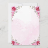 Hochzeitsfeier in Rosa , Feier der Liebe Einladung (Rückseite)