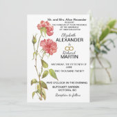 Hochzeitsfeier in Rosa Save The Date (Stehend Vorderseite)