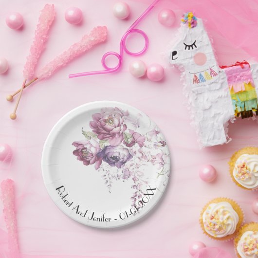 Hochzeitsfeier in Rosa und Lila Pappteller (Party)