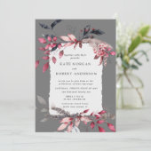 Hochzeitsfeier in Rot-Aquarell (Stehend Vorderseite)