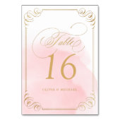 Hochzeitsfeier in Rot-Gold-Tischnummer Tischnummer (Vorderseite)