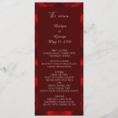 Hochzeitsfeier in Rot-Schottland & Menü Programm (Vorderseite)