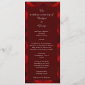 Hochzeitsfeier in Rot-Schottland & Menü Programm (Rückseite)