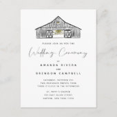 Hochzeitsfeier in Schwarz und Weiß Begleitkarte (Vorderseite)