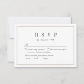 Hochzeitsfeier in Schwarz-Weiß RSVP Karte (Vorderseite)