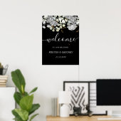 Hochzeitsfeier in Silbergold Poster (Heimbüro)