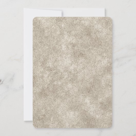 Hochzeitsfeier in Silver and White Border Abend Em Einladung (Rückseite)