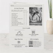 Hochzeitsfeier Karte (Rückseite)