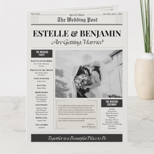 Hochzeitsfeier Karte (Vorderseite)