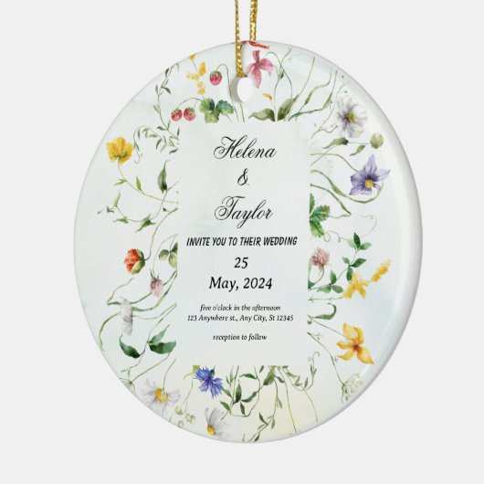 Hochzeitsfeier Keramik Ornament (Links)