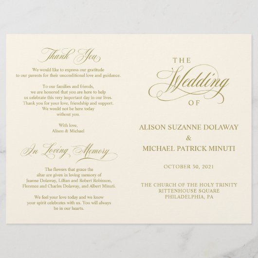 Hochzeitsfeier Klassisches Elegance (Vorderseite)