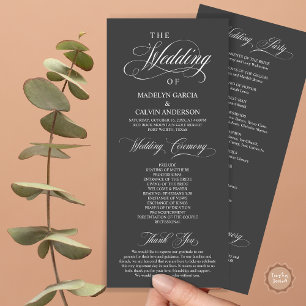 Hochzeitsfeier, Klassisches Elegance Dunkelgrau Programm