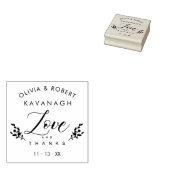 Hochzeitsfeier Liebe & Dank Zitat Chic Botanisches Gummistempel (Stempel)