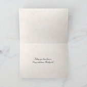 Hochzeitsfeier Liebe Schriftart mit Blätter Karte (Innenseite)