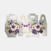 Hochzeitsfeier Lila Rosa Blume Goldene Eleganz Geschenkschachtel (Ungefaltet)