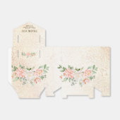 Hochzeitsfeier Lila Rosa Blume Goldene Eleganz Geschenkschachtel (Ungefaltet)