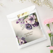 Hochzeitsfeier Lila Rosa Blume Goldene Eleganz Geschenktütchen (Versiegelt)