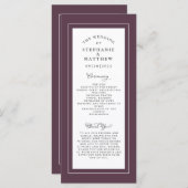 Hochzeitsfeier Luxus Lila Programm (Vorne/Hinten)