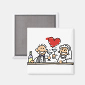 Hochzeitsfeier Magnet (Vorderseite/Rückseite)