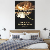 Hochzeitsfeier Malt Blume nur verheiratet Leinwanddruck (Insitu (Schlafzimmer))
