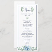 Hochzeitsfeier Menükarte (Vorne/Hinten)