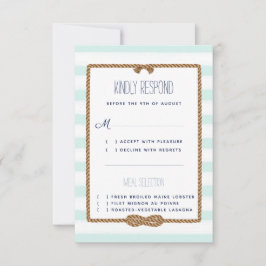 Hochzeitsfeier: Minze & White Watercolor RSVP Karte