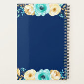 Hochzeitsfeier mit Aquamarinem Goldflorensortiment Planer (Rückseite)