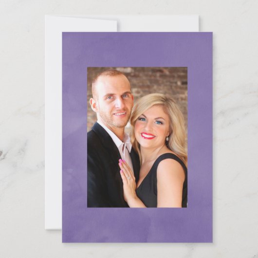 Hochzeitsfeier mit Aquarellblumen Einladung (Rückseite)