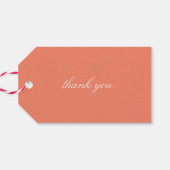 Hochzeitsfeier mit Aquarellblumen Geschenkanhänger (Rückseite Horizontal)