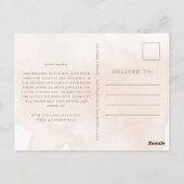 Hochzeitsfeier mit Aquarellblumen Postkarte (Rückseite)