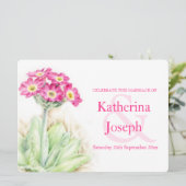 Hochzeitsfeier mit Aquarellfarbe Einladung (Stehend Vorderseite)