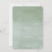 Hochzeitsfeier mit Aquarellfarben Einladung (Rückseite)