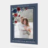 Hochzeitsfeier mit blauem Burgund-Foto Acrylschild (Winkel)