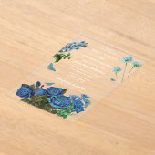 Hochzeitsfeier mit blauem Flor Acryleinladungen (Ablage )