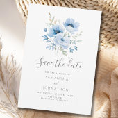Hochzeitsfeier mit blauem Flor Save The Date