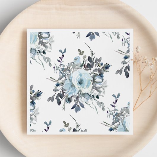 Hochzeitsfeier mit blauem Flor Serviette