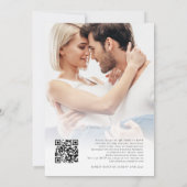 Hochzeitsfeier mit blauem Pink-Foto Einladung (Rückseite)