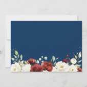 Hochzeitsfeier mit blauem Rosengarten-Foto Save The Date (Rückseite)