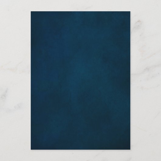 Hochzeitsfeier mit blauem Rost, rustikales Holz Begleitkarte (Rückseite)