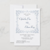 Hochzeitsfeier mit blauen Flüssen Einladung (Vorderseite)