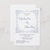 Hochzeitsfeier mit blauen Flüssen Einladung (Vorne/Hinten)