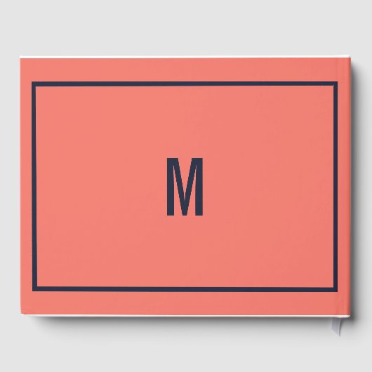 Hochzeitsfeier mit blauen Korallen Gästebuch (Rückseite)