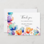 Hochzeitsfeier mit blauen Orangen Dankeskarte (Vorderseite)