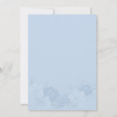 Hochzeitsfeier mit blauer Blüte Einladung (Rückseite)