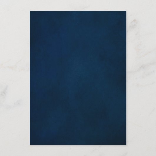 Hochzeitsfeier mit blauer Blüte Rustikale Geometri Begleitkarte (Rückseite)